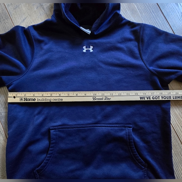 Under Armour Youth Large Navy Blue Hoodie, Polyester Rn96510 - Picture 9 of 9